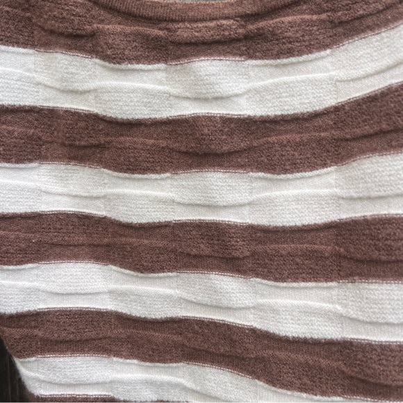 Brown and White Striped Pacsun Top - Picture 2 of 5